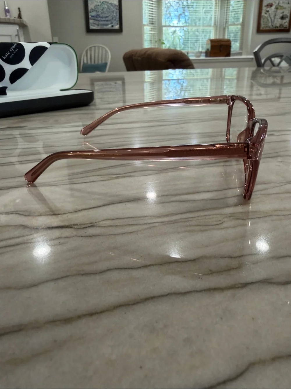 Kate Spade New York +1.00 Reading Glasses Pink Rose Readers w/ Hard Case